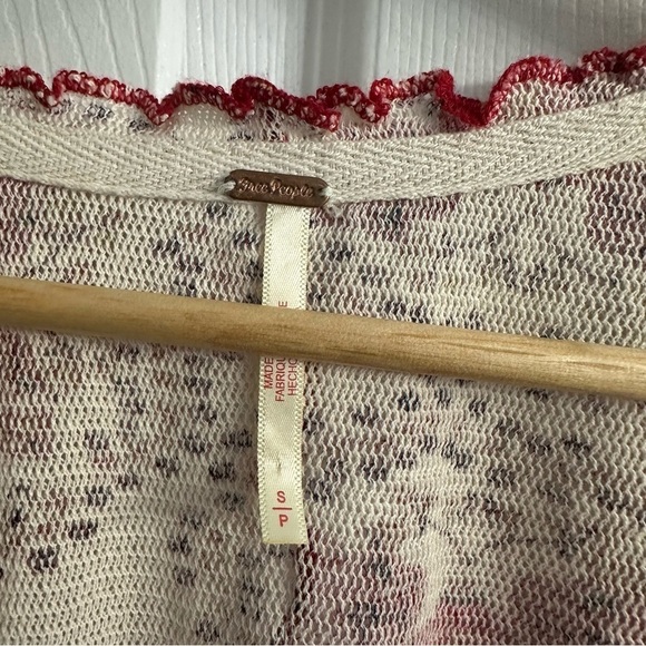 Free People Baby Tee Blouse Floral Sheer Boho Cotton Festival Fairy Size Small - Picture 7 of 7